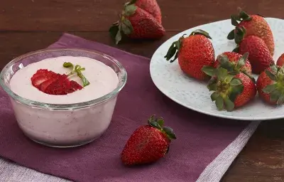 Espuma de fresas