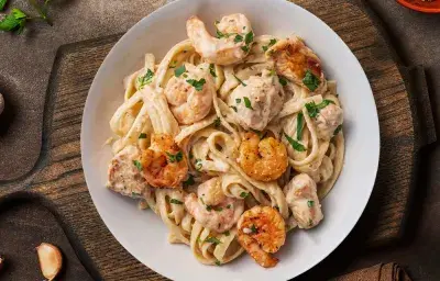 Fettuccine camarones