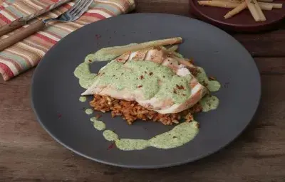 Pollo en crema de brócoli